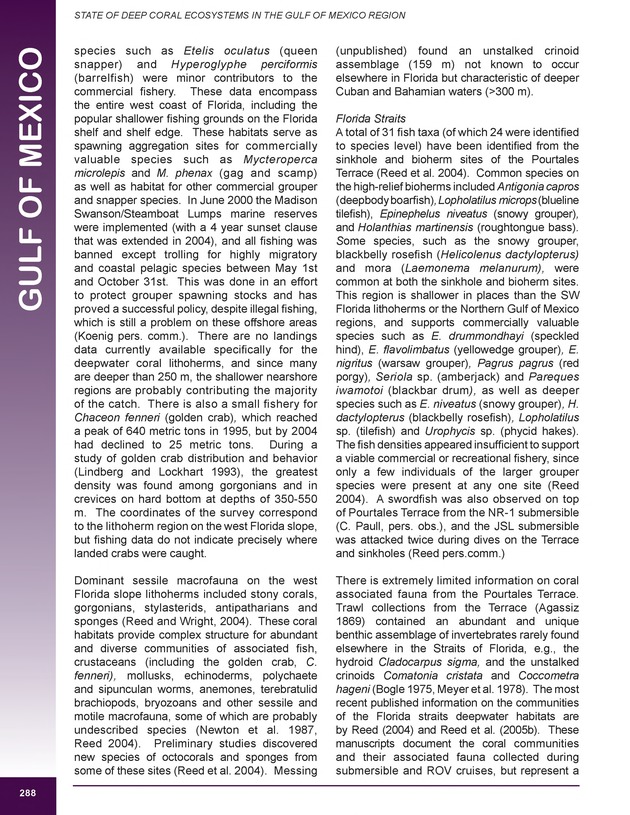 The state of deep coral ecosystems of the United States : 2007 - Page 288