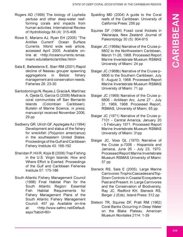 The state of deep coral ecosystems of the United States : 2007 - Page 339