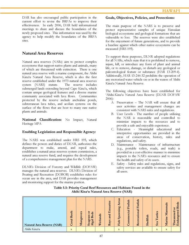 Marine protected areas managed by U.S. states, territories, and commonwealths - Page 87