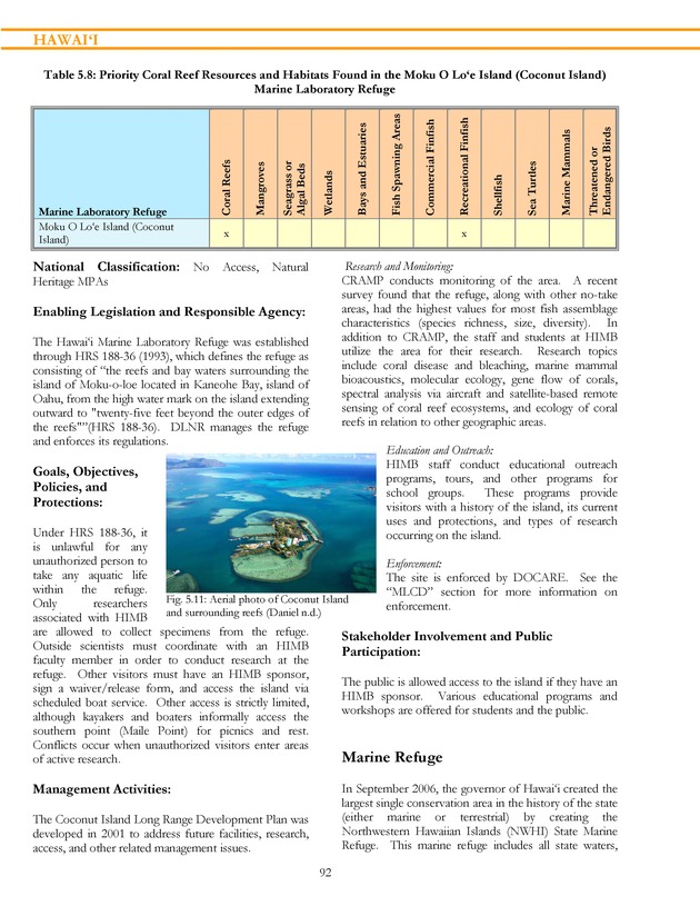 Marine protected areas managed by U.S. states, territories, and commonwealths - Page 92