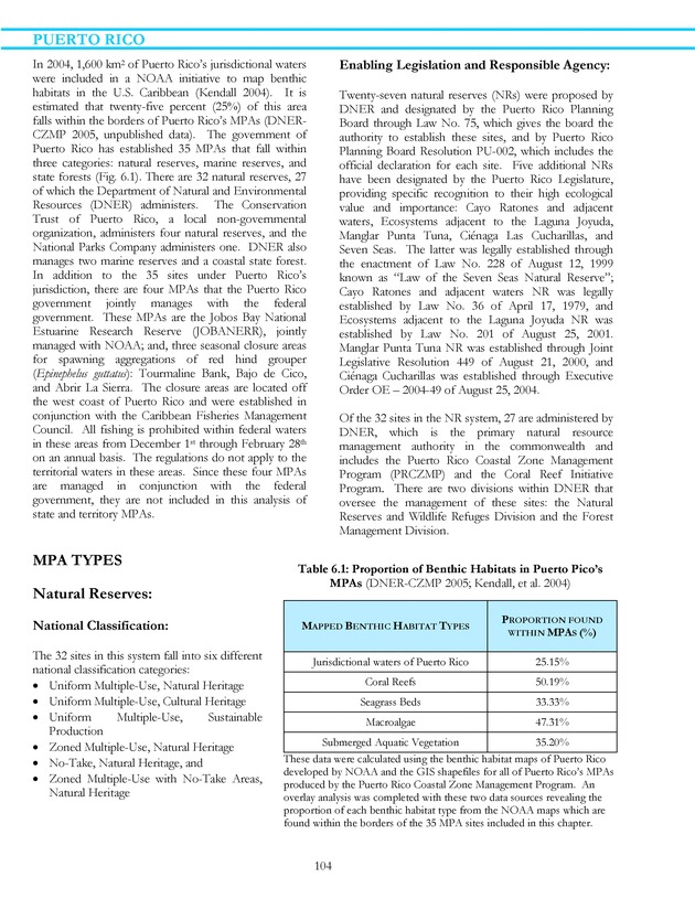 Marine protected areas managed by U.S. states, territories, and commonwealths - Page 104