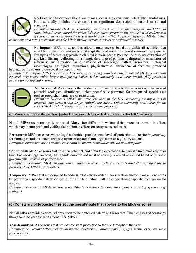 Marine protected areas managed by U.S. states, territories, and commonwealths - Page B-4