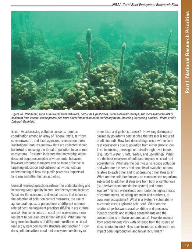 Coral reef ecosystem research plan for fiscal years 2007-2011 - Page 19