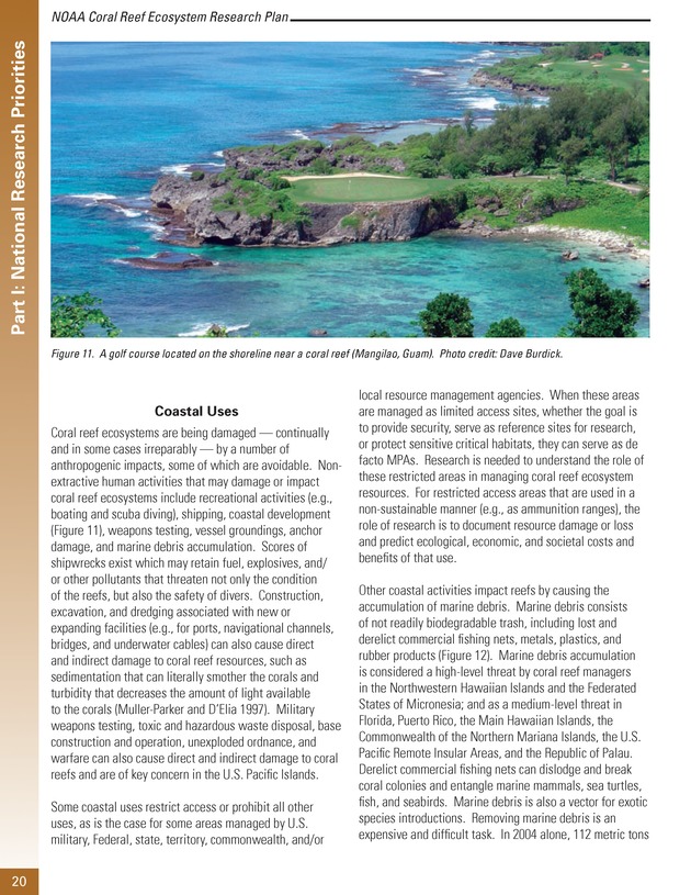 Coral reef ecosystem research plan for fiscal years 2007-2011 - Page 20