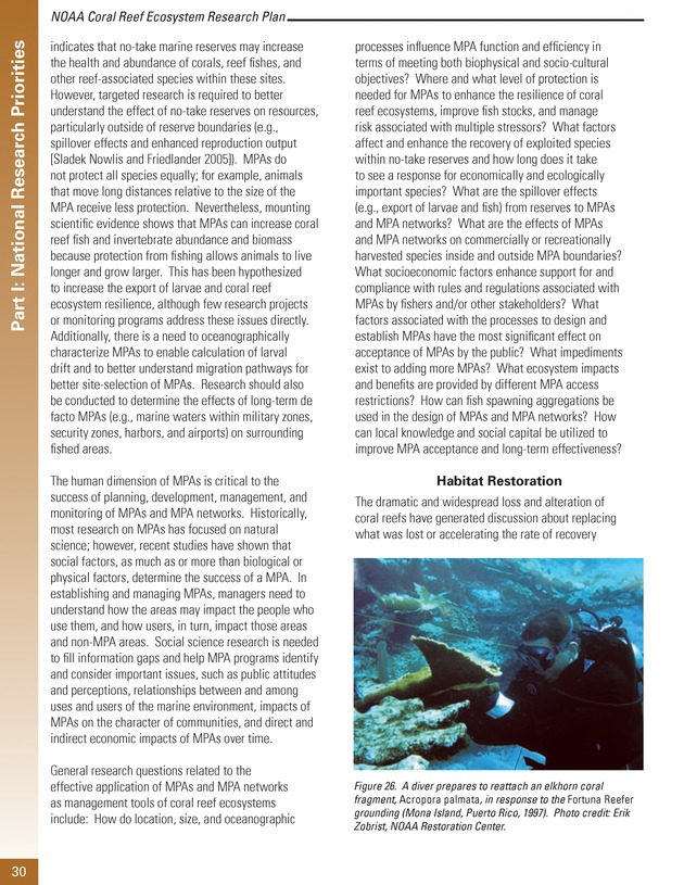 Coral reef ecosystem research plan for fiscal years 2007-2011 - Page 30