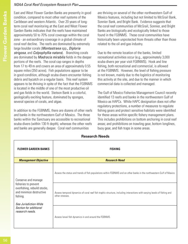 Coral reef ecosystem research plan for fiscal years 2007-2011 - Page 56