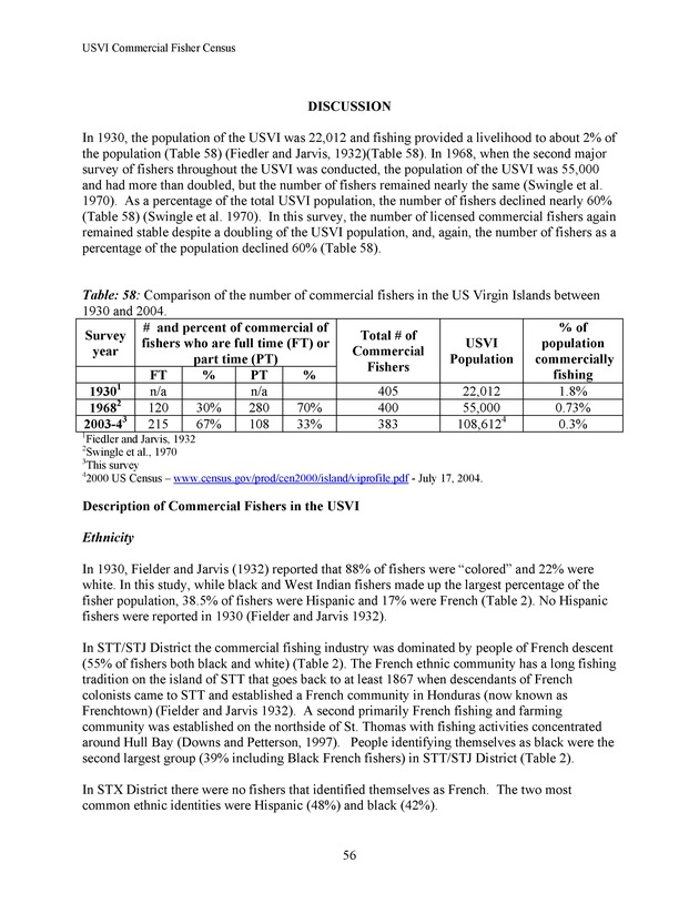 Census of the marine commercial fishers of the U.S. Virgin Islands - Page 56