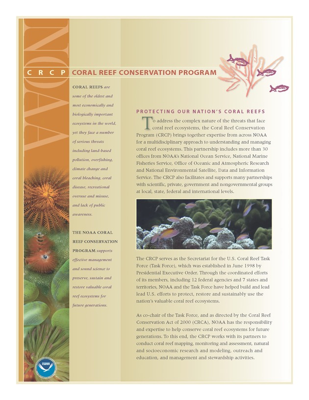 Coral Reef Conservation Program : Fact Sheet - Page 1