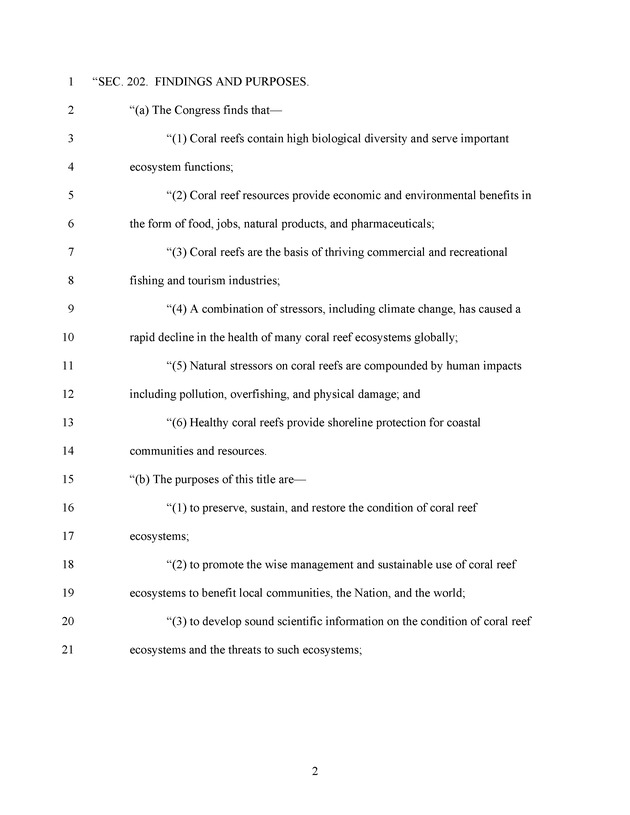 A Bill to Reauthorize the Coral Reef Conservation Act of 2000 - Page 2