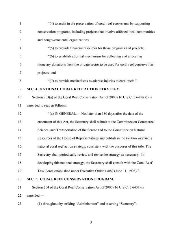 A Bill to Reauthorize the Coral Reef Conservation Act of 2000 - Page 3