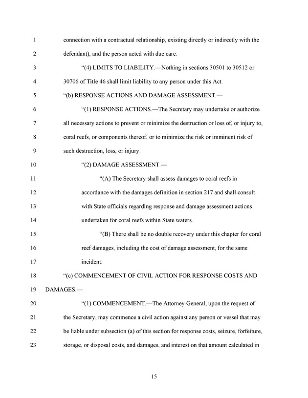 A Bill to Reauthorize the Coral Reef Conservation Act of 2000 - Page 15