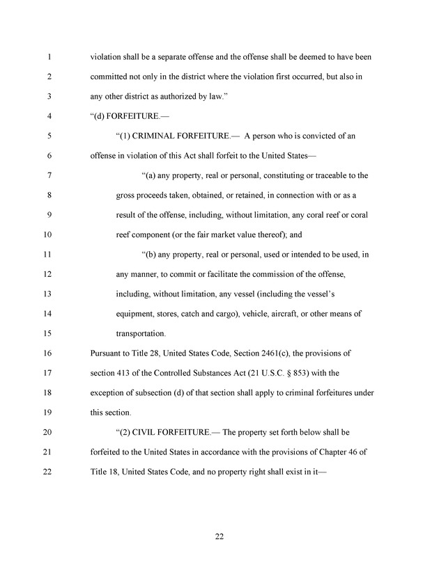 A Bill to Reauthorize the Coral Reef Conservation Act of 2000 - Page 22