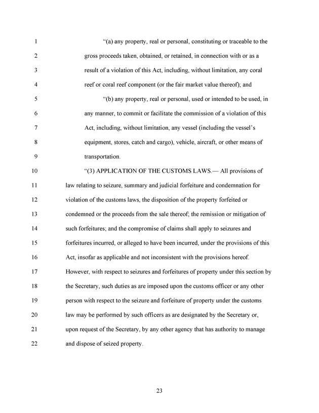 A Bill to Reauthorize the Coral Reef Conservation Act of 2000 - Page 23