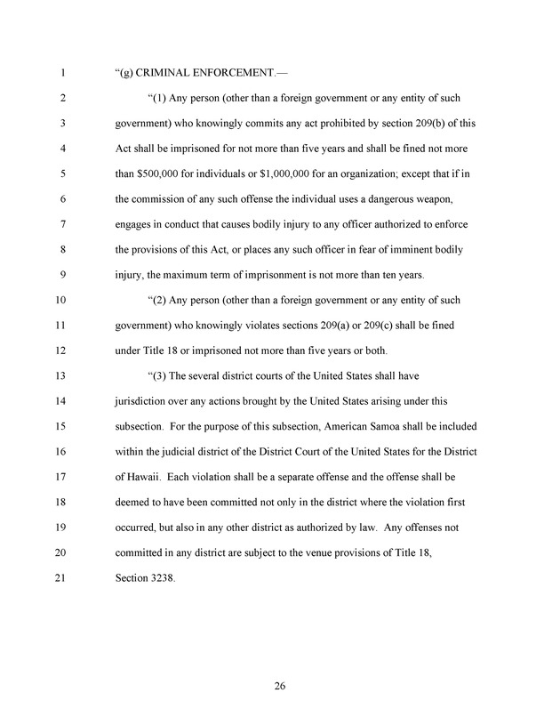 A Bill to Reauthorize the Coral Reef Conservation Act of 2000 - Page 26