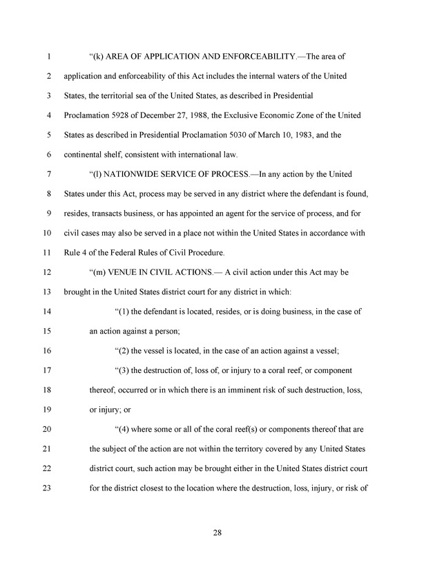 A Bill to Reauthorize the Coral Reef Conservation Act of 2000 - Page 28