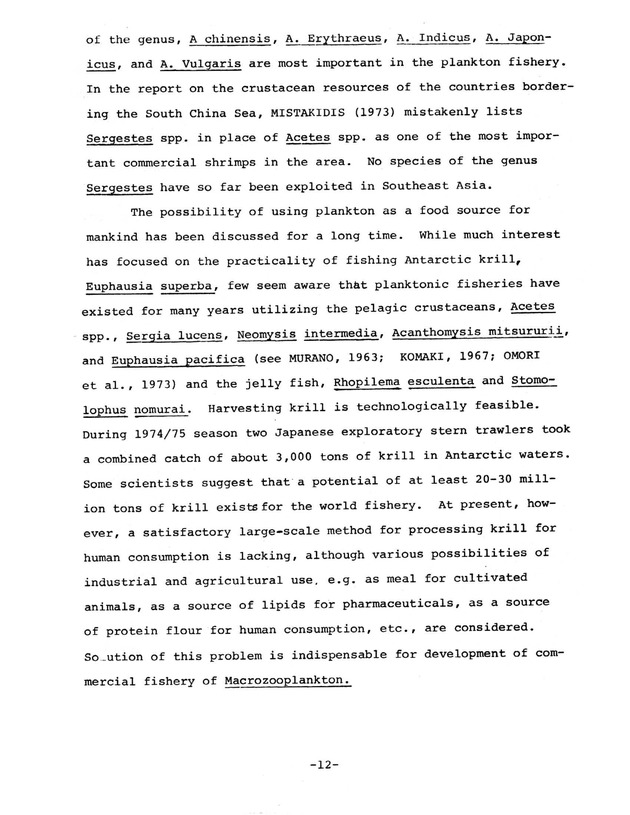 Ecology and potential economic importance of shrimp of the genus Acetes in the Caribbean - Page 12