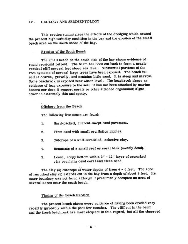 Effects of dredging in Water Bay, St. Thomas - Page 5