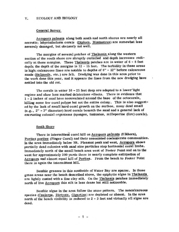 Effects of dredging in Water Bay, St. Thomas - Page 7