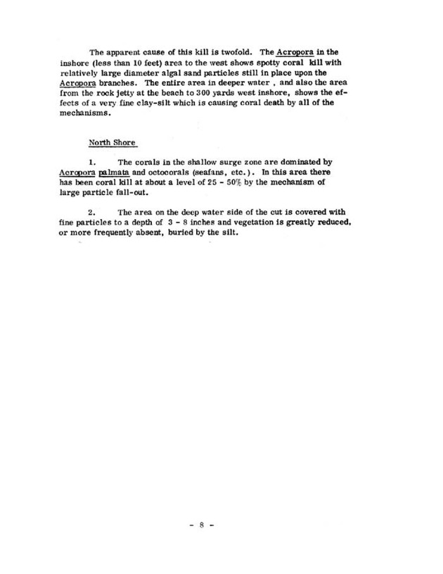 Effects of dredging in Water Bay, St. Thomas - Page 8