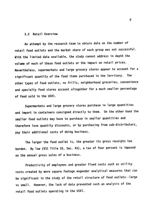 A study of retail food prices in the United States Virgin Islands - Page 9