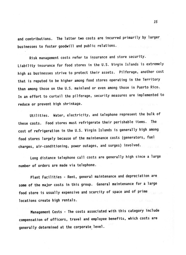 A study of retail food prices in the United States Virgin Islands - Page 15