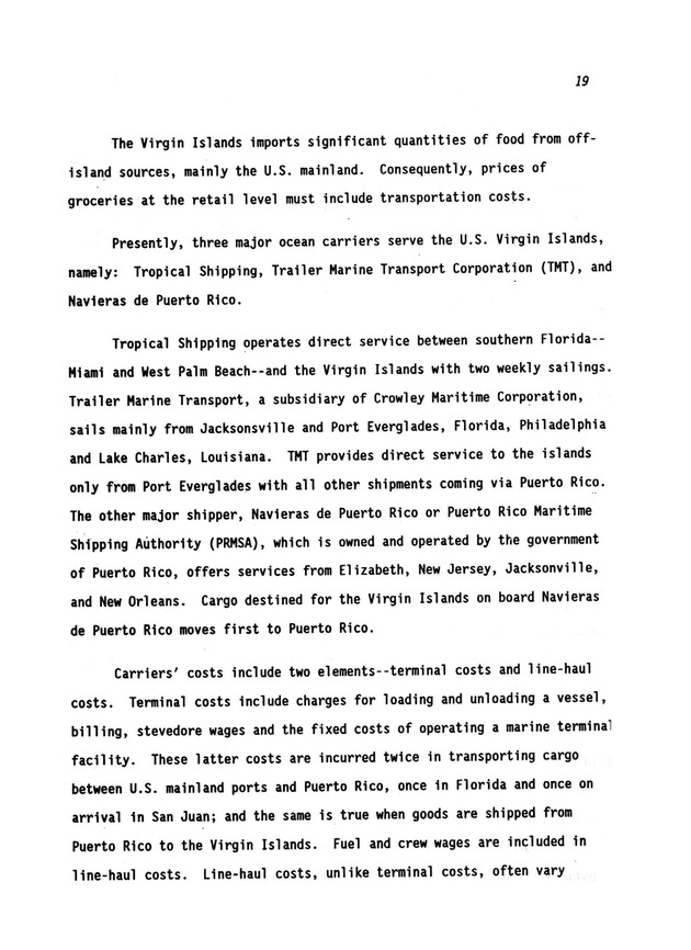 A study of retail food prices in the United States Virgin Islands - Page 19