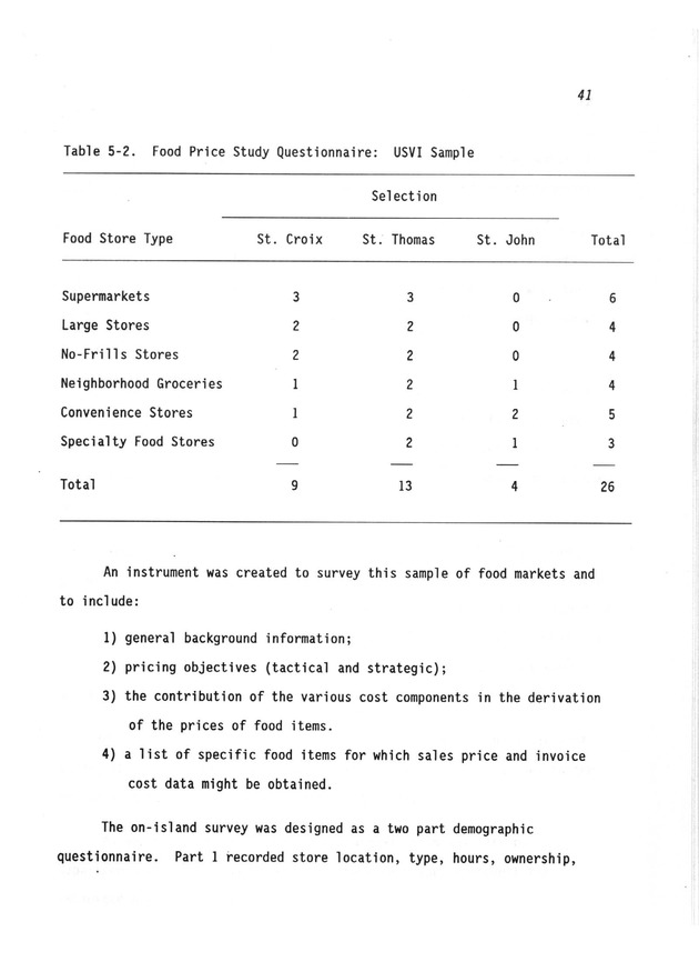 A study of retail food prices in the United States Virgin Islands - Page 41