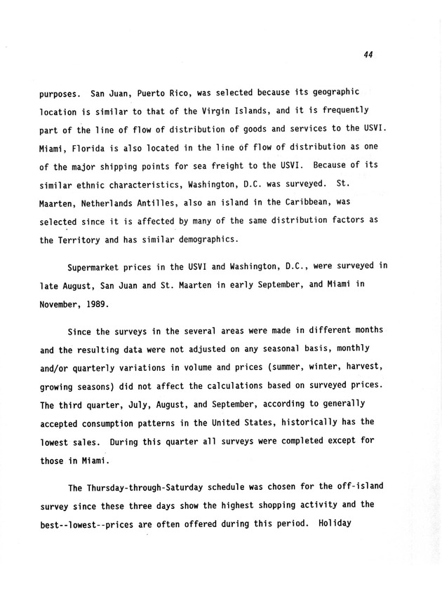 A study of retail food prices in the United States Virgin Islands - Page 44