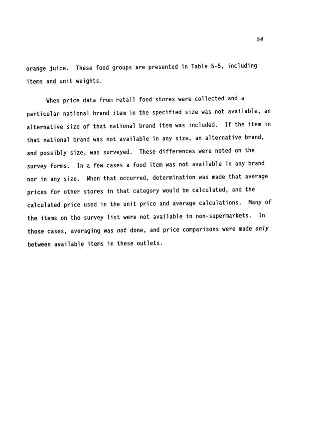 A study of retail food prices in the United States Virgin Islands - Page 54