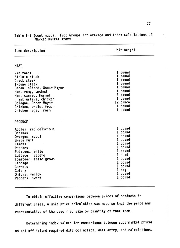 A study of retail food prices in the United States Virgin Islands - Page 56