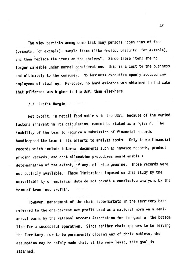 A study of retail food prices in the United States Virgin Islands - Page 92