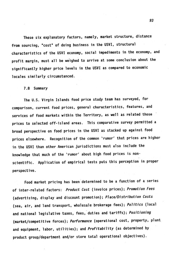 A study of retail food prices in the United States Virgin Islands - Page 93