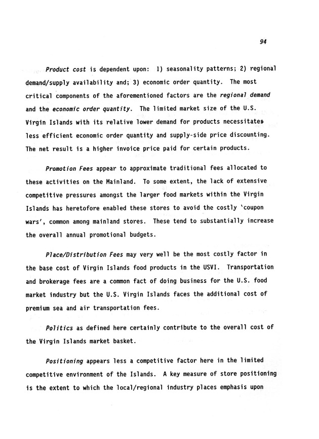 A study of retail food prices in the United States Virgin Islands - Page 94