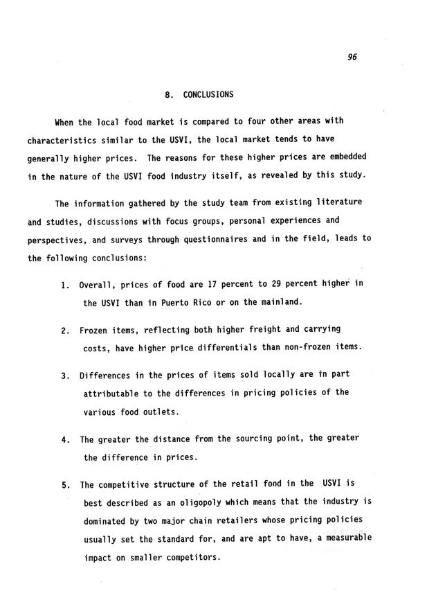 A study of retail food prices in the United States Virgin Islands - Page 96