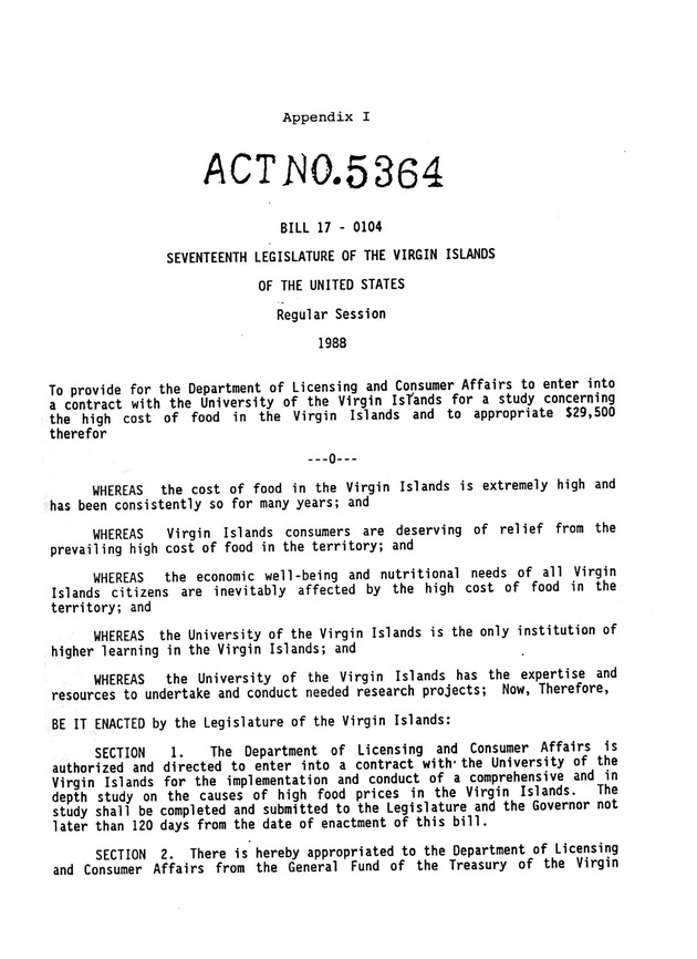A study of retail food prices in the United States Virgin Islands - Page 101