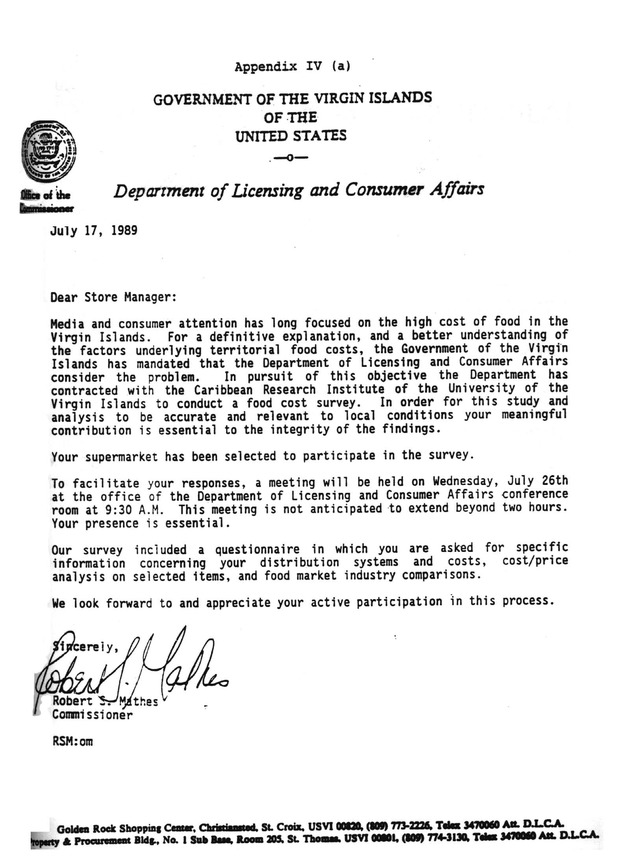 A study of retail food prices in the United States Virgin Islands - Page 105