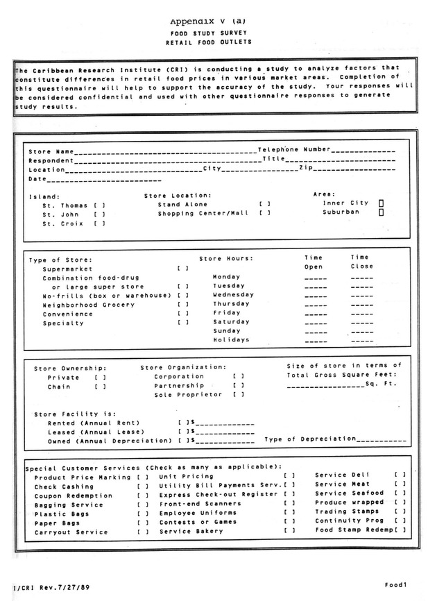 A study of retail food prices in the United States Virgin Islands - Page 108