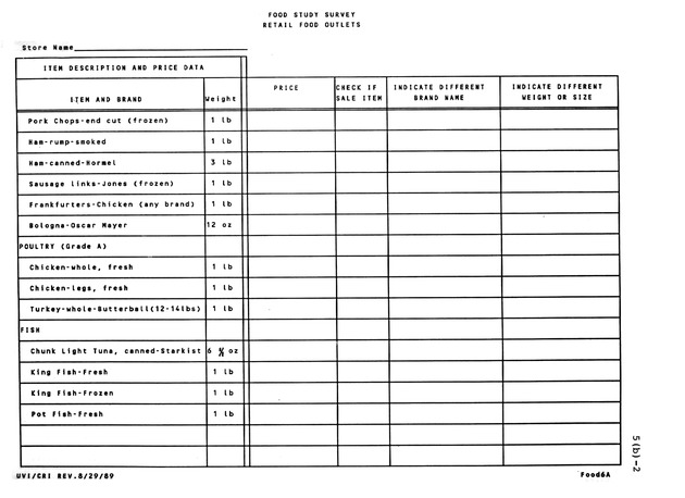 A study of retail food prices in the United States Virgin Islands - Page 123