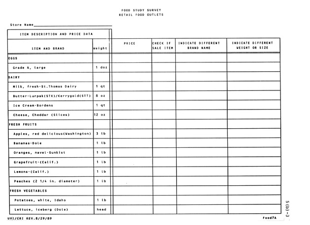 A study of retail food prices in the United States Virgin Islands - Page 124