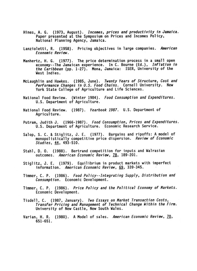 A study of retail food prices in the United States Virgin Islands - Page 148