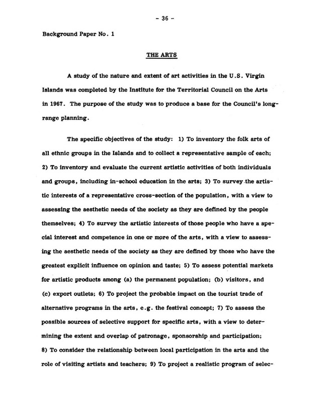 Virgin Islands research needs conference, 24 April 1973 proceedings - Page 36