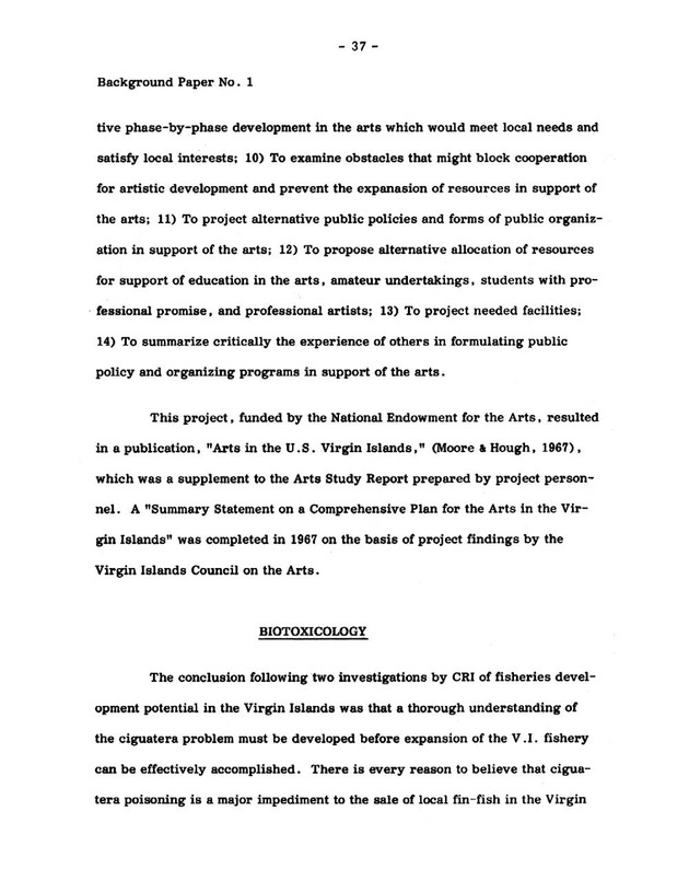 Virgin Islands research needs conference, 24 April 1973 proceedings - Page 37