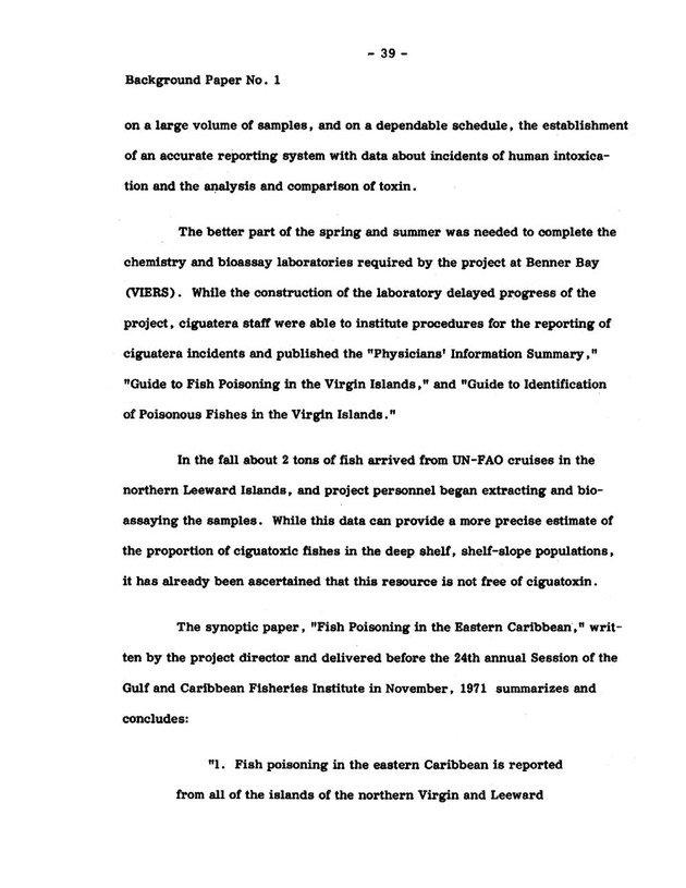 Virgin Islands research needs conference, 24 April 1973 proceedings - Page 39