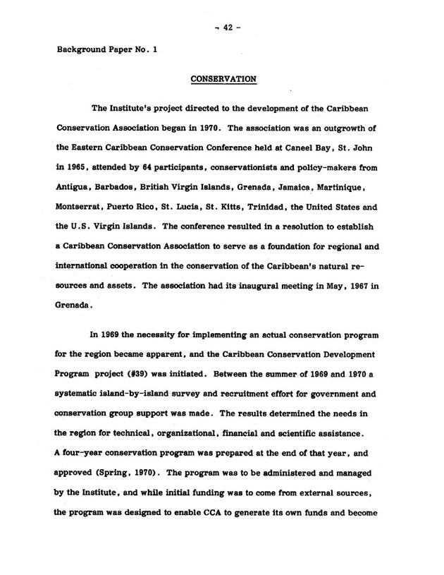 Virgin Islands research needs conference, 24 April 1973 proceedings - Page 42