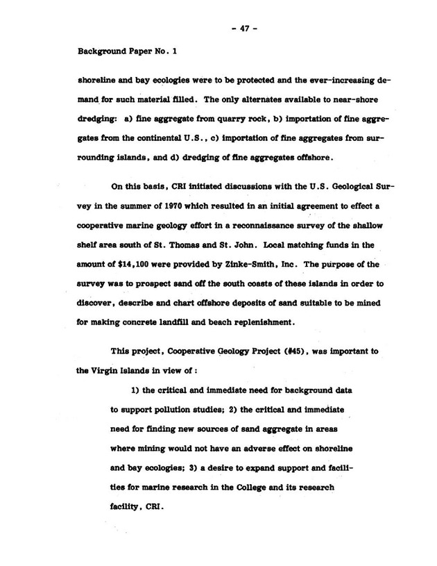 Virgin Islands research needs conference, 24 April 1973 proceedings - Page 47