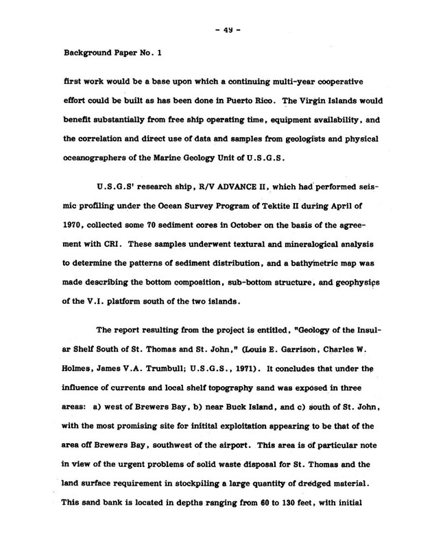 Virgin Islands research needs conference, 24 April 1973 proceedings - Page 49