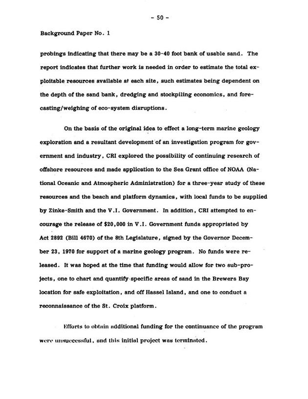 Virgin Islands research needs conference, 24 April 1973 proceedings - Page 50