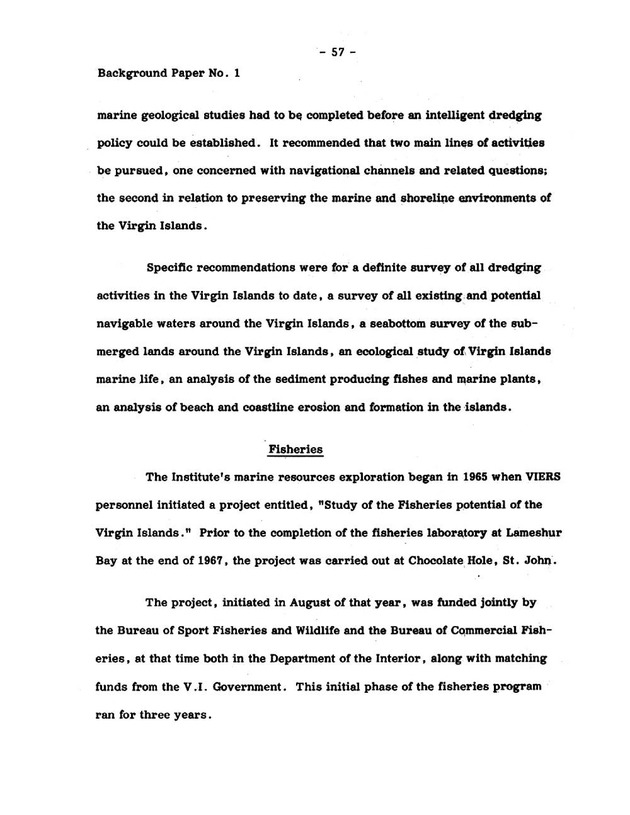 Virgin Islands research needs conference, 24 April 1973 proceedings - Page 57