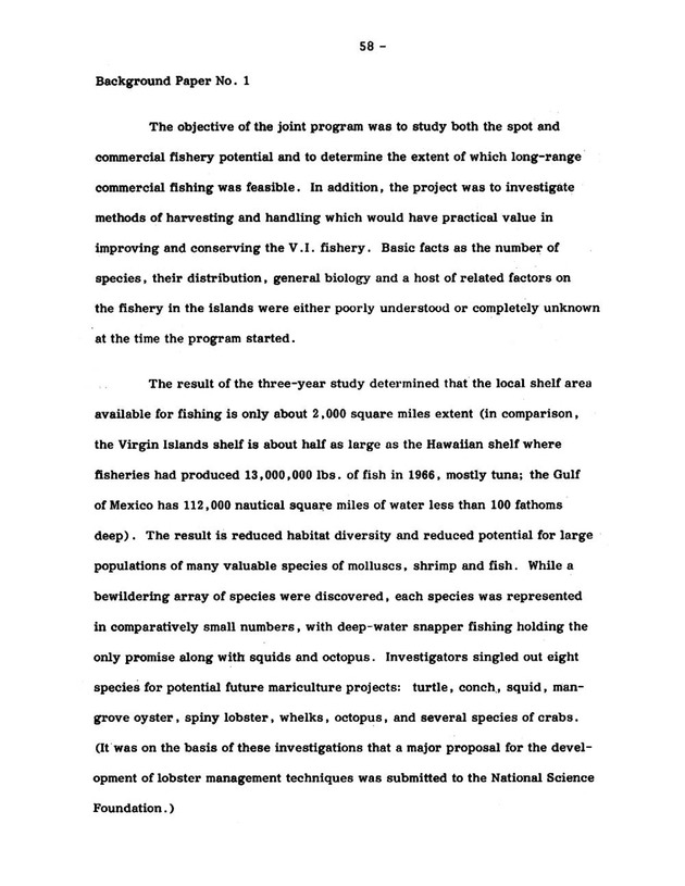 Virgin Islands research needs conference, 24 April 1973 proceedings - Page 58