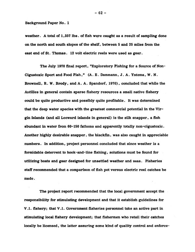 Virgin Islands research needs conference, 24 April 1973 proceedings - Page 62